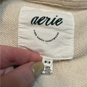 Aerie Cream Oversized “Cheers” sweatshirt. Size M * thumbnail 4