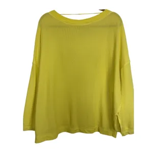 Free People FP Movement Yellow Rugby Match Long Sleeve Oversized Shirt XS thumbnail 2