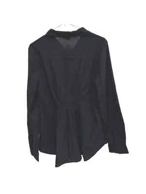 Torrid Black Pintuck Poplin Long Sleeve Button Up Shirt Plus Size 1X thumbnail 3
