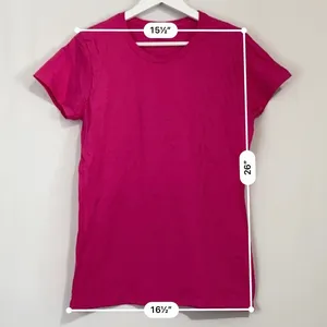Women’s Casual Short Sleeve Crewneck Tee Shirt Pink NWOT thumbnail 8
