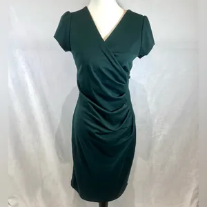 Celine by champion deep green ruched side sheath dress size large thumbnail 2