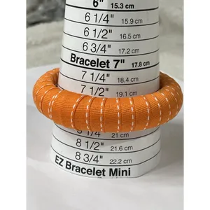 GAMEDAY BANGLES Orange Ribbon Wrapped Bangle Bracelet Lot Set 2 Skinny TN thumbnail 3