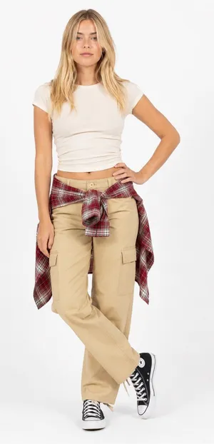 Levi’s ’94 Baggy Cargo Pants Size 29 Khaki Tan Mid Rise Straight Leg Y2K Utility thumbnail 1