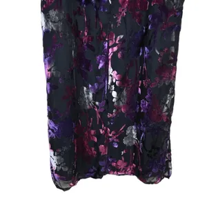 Taylor Womens 8 Black Floral Velvet Fully Lined Midi Dress NEW thumbnail 8