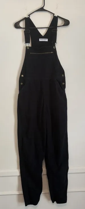 American apparel jeans VTG Black Overalls XS everyday‎ Casual Hippie Comfort thumbnail 1