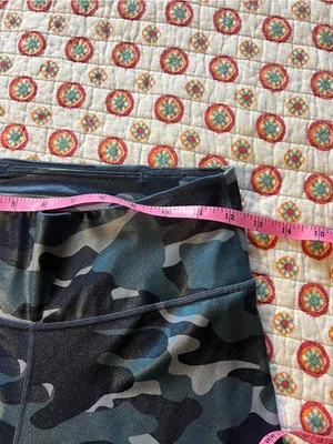 Nike Dri-FIT Women's Mid-Rise Blue Camo Leggings Thunder Blue Size Small thumbnail 7