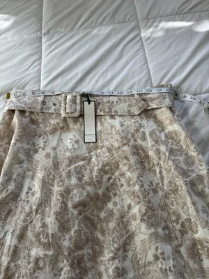 NWT Bagatelle linen lined Paisley skirt size L thumbnail 5