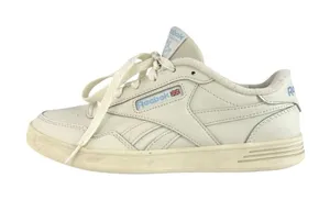 Reebok CLUB MEMT Women's Cream White Leather Lace Up Low Top Sneakers Shoes Sz 8 thumbnail 1