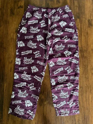 PINK Purple Logo Lounge/sleep pants thumbnail 1