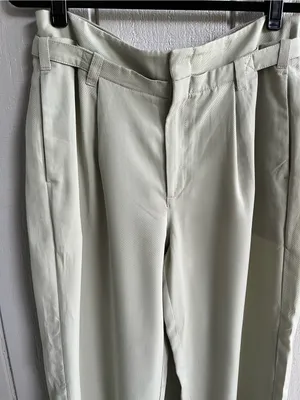 Free People NWT Falling Out Trouser Pants in Alfalfa Green Size 8 thumbnail 2