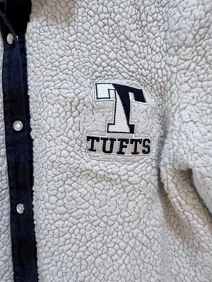Spirit Tufts University Reversible Sherpa Flannel Shirt Jacket Shacket Medium thumbnail 3