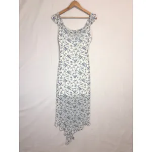 Floral Mesh Dress Womens S Handkerchief‎ Hem Y2K Cottage Coquette Romantic Party thumbnail 6