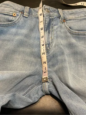 American Eagle Outfitters Light Blue Distressed Wide-Leg Jeans 23/000 Short NWT thumbnail 10