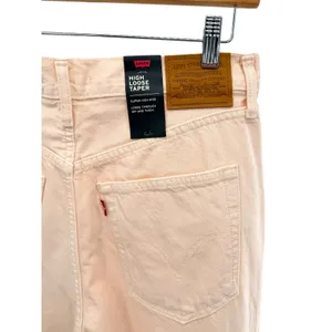 Levis Premium High Loose Taper Jeans Peach Apricot Free People Barrel Relaxed 31 thumbnail 5