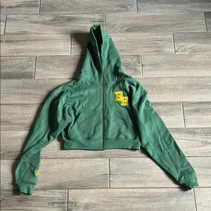 Green Cropped Hoodie thumbnail 1