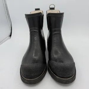 Ilse Jacobsen Rub 47 Black Rubber Chelsea Rain Boots Faux Fur Lined Size 40 thumbnail 3
