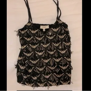 Anthropologie Porridge Orinda Sequin Fringe Cami Tank Gatsby Party Glam - Small thumbnail 3