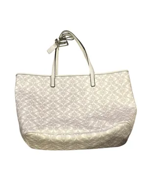 Coach Park Cream C Monogram Signature Canvas City Shopper Tote Bag thumbnail 2