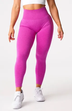 NVGTN Seamless High Waisted Leggings Womens Small Pink Workout Pants New thumbnail 1
