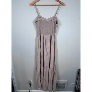 YFB Young Fabulous & Broke Maxi Dress Women M Blush Pink Boho Coastal linen thumbnail 4