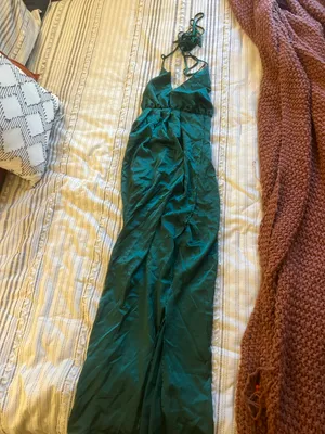 SheIn Green Satin Maxi Dress thumbnail 3