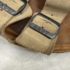 Naot Santa Barbara Suede Slide Sandals Taupe Tan Buckle Cork Footbed EU 39 US‎ 8 thumbnail 5