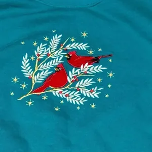 Vintage Holiday Editions Red Cardinal Crewneck Sweatshirt Women’s 2XL thumbnail 2