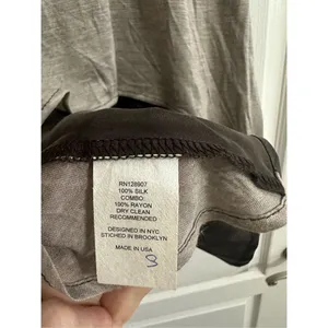NWT Morrisey Brown Silk Top Womens Small Silk Top thumbnail 3