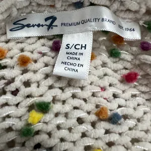 Seven 7 Chunky‎ Popcorn Confetti Rainbow Color Long Sleeve Sweater Size Small thumbnail 6