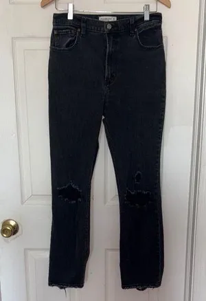 Abercrombie & Fitch The Ankle Straight Ultra High Rise Jeans thumbnail 1