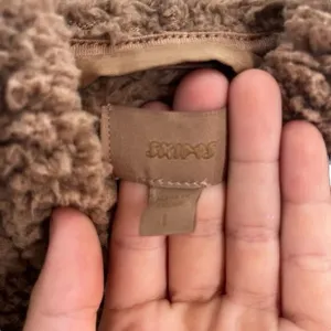 Skims Women’s Size L Teddy Zip Up Hoodie Tigers Eye Brown Comfy‎ Sherpa Lounge thumbnail 5