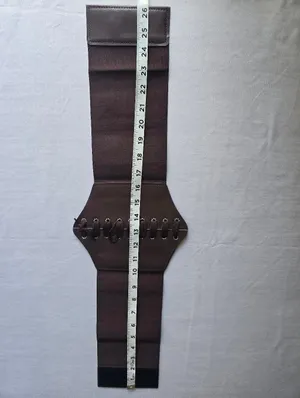 Vintage Style Brown Faux Leather Lace Up‎ Elastic Girdle Casual Wide Waistband thumbnail 11