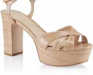 Schutz Keefa Croc-Embossed Platform Sandals size 7 thumbnail 1