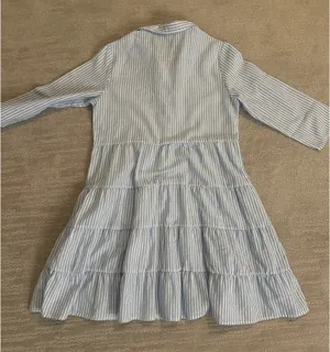 Blue and White Striped Dress Size M thumbnail 4