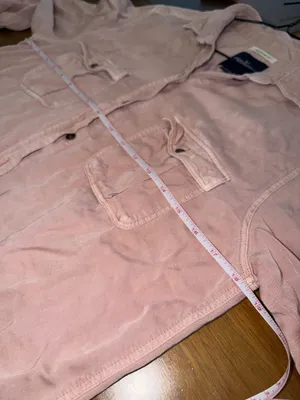 American Eagle Outfitters Dusty Pink Boyfriend Fit Button-Up Shirt thumbnail 7