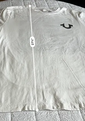 True Religion Men's White T-Shirt Buddha Guitar Back Graphic Crewneck Size L thumbnail 4