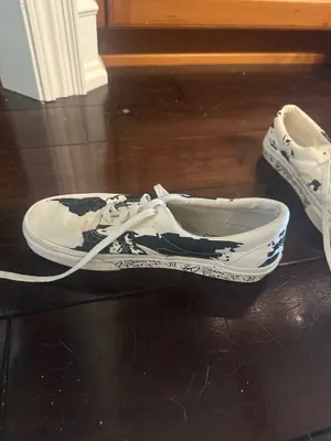 Save our Planet Black and White Vans thumbnail 6
