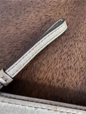 Coach Silver Pleated Leather Small Wristlet thumbnail 3