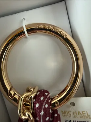 Michael Kors | Burgundy & White Rope Bag Charm/Key Chain thumbnail 3