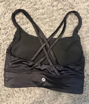 lululemon athletica Black Crisscross Strappy Sports Bra thumbnail 2