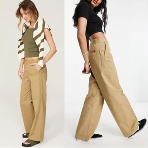 LEVI’S Khaki Mid Rise Straight Leg Retro 90s Baggy Dad Trouser Workwear Pants 24 thumbnail 11