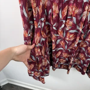 Garnet‎ Hill Summer Day Dress Rust Red Floral Boho Cottage Pockets Womens 10? thumbnail 4