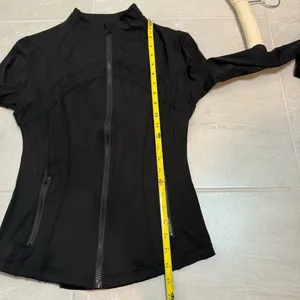 Black Women's Running Jacket with Thumb Holes Size 8 thumbnail 7