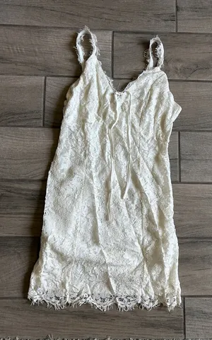 Main Strip White Lace Slip Dress thumbnail 1