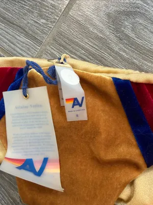 NWT Aviator Nation Gold Velvet 5 stripe Bikini Bottom size small thumbnail 3