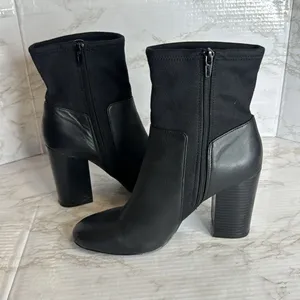 Nine West ladies black ankle‎ boots block heel size 10 M thumbnail 7