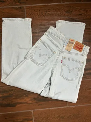 Levi’s Ribcage Straight Ankle Denim Light Wash High Rise Distressed Jeans thumbnail 3