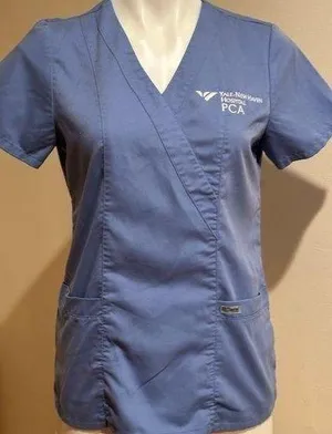 Greys & Anatomy By Barco Yale New Haven Hospital Top PCA Blue Short Sleeves Sz S thumbnail 1