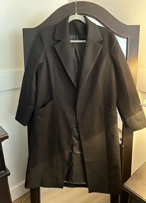 NEW Long Sleeve Overcoat Career Pea Coat M NO BELT thumbnail 1