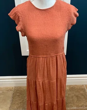 🎉Host Pick🎉 By the River flutter sleeve smocked midi dress thumbnail 1